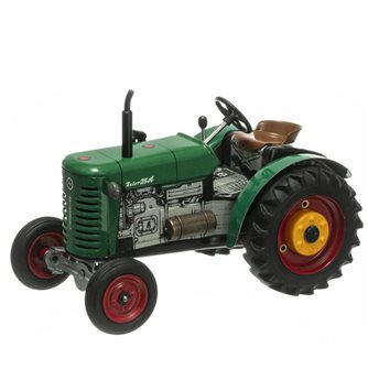 ZETOR 25 A vert jouet tracteur mécanique miniature 1:25 en tôle de fer blanc fabriqué en Europe